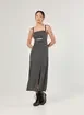 Vestido Midi Em Tecido Estonado