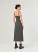 Vestido Midi Em Tecido Estonado