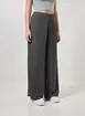 Calça Pantalona Em Tecido Preto Estonado