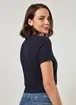 Blusa Mini Tee Azul Marinho Com Escrito