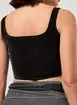 Cropped Corselet Em Poliuretano Cobra Preto