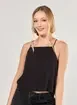 Blusa Preta Alcinhas Cruzadas