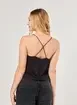 Blusa Preta Alcinhas Cruzadas