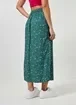 Saia Midi Verde Com Florzinhas