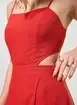 Vestido Macaquinho Vermelho Linho