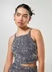Cropped De Veludo Com Paetê