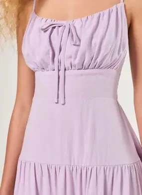 Vestido Curto Alcinha Linho