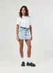 Saia Jeans Com Cós Duplo