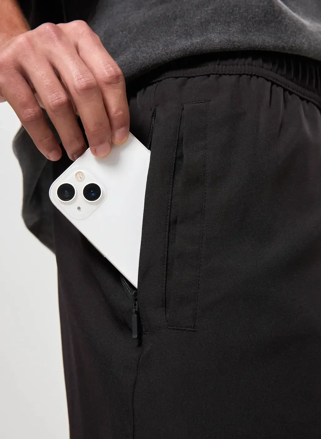 Bermuda De Banho Preta Bolso Oculto