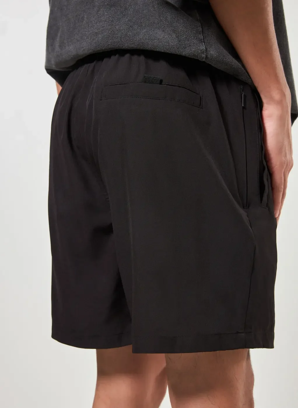 Bermuda De Banho Preta Bolso Oculto