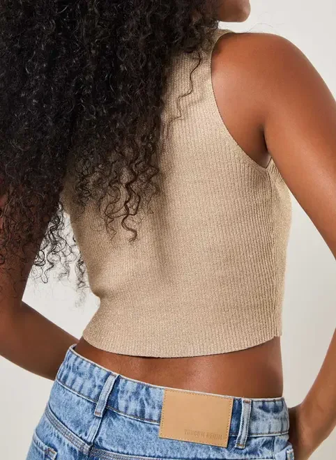 Regata Tricô Metalizado