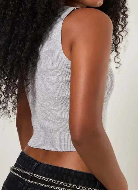 Regata Tricô Metalizado