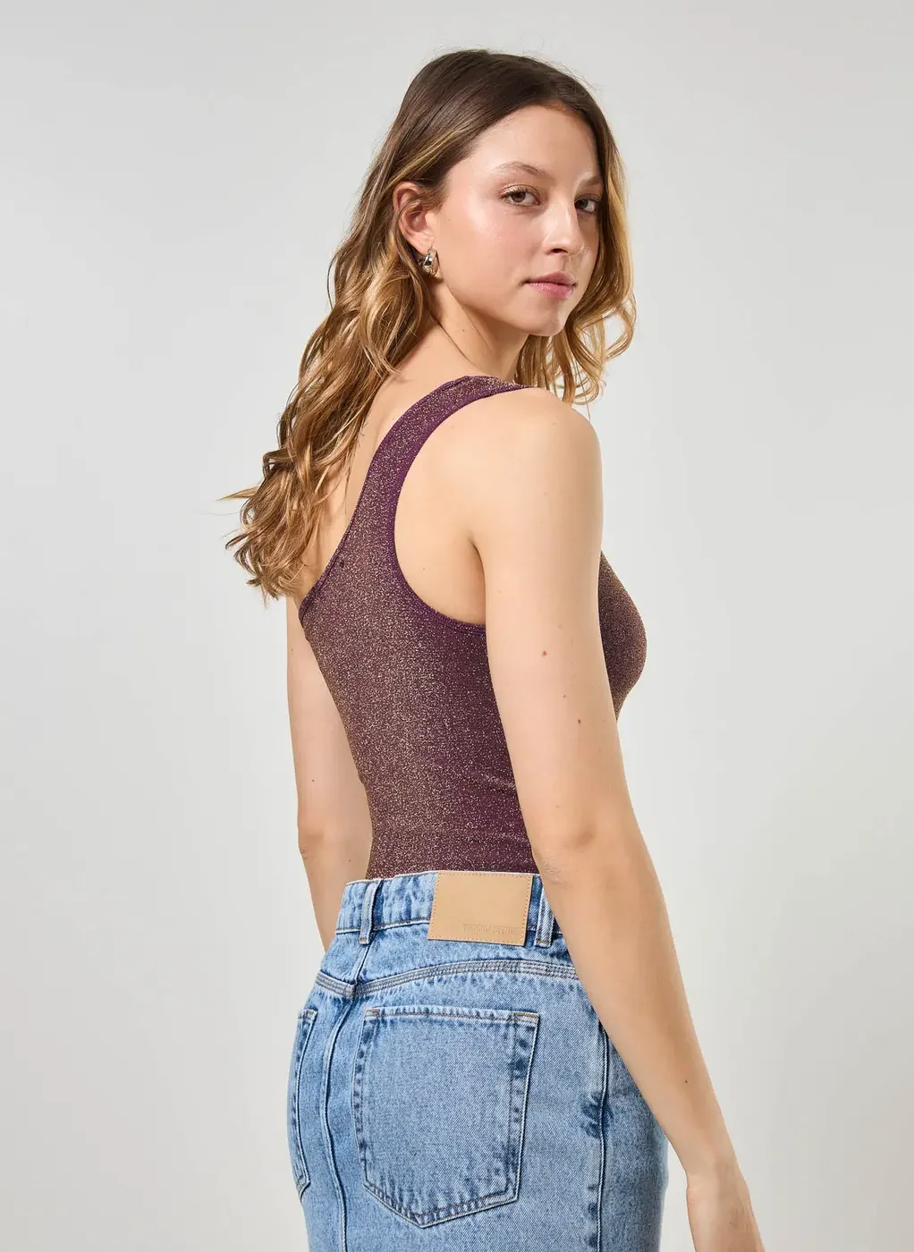 Body Ombro Único Seamless Brilhoso