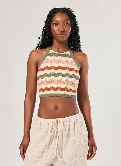 Cropped Tricô Frente Única Amarração