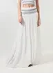 Saia Longa Off-White Com Bordado