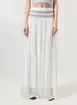 Saia Longa Off-White Com Bordado