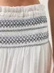 Saia Longa Off-White Com Bordado