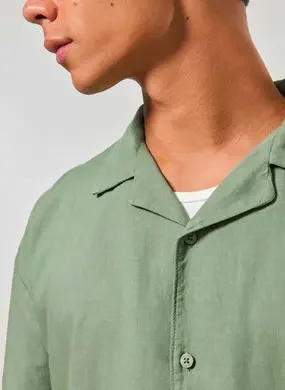 Camisa Box Estonada Em Linho