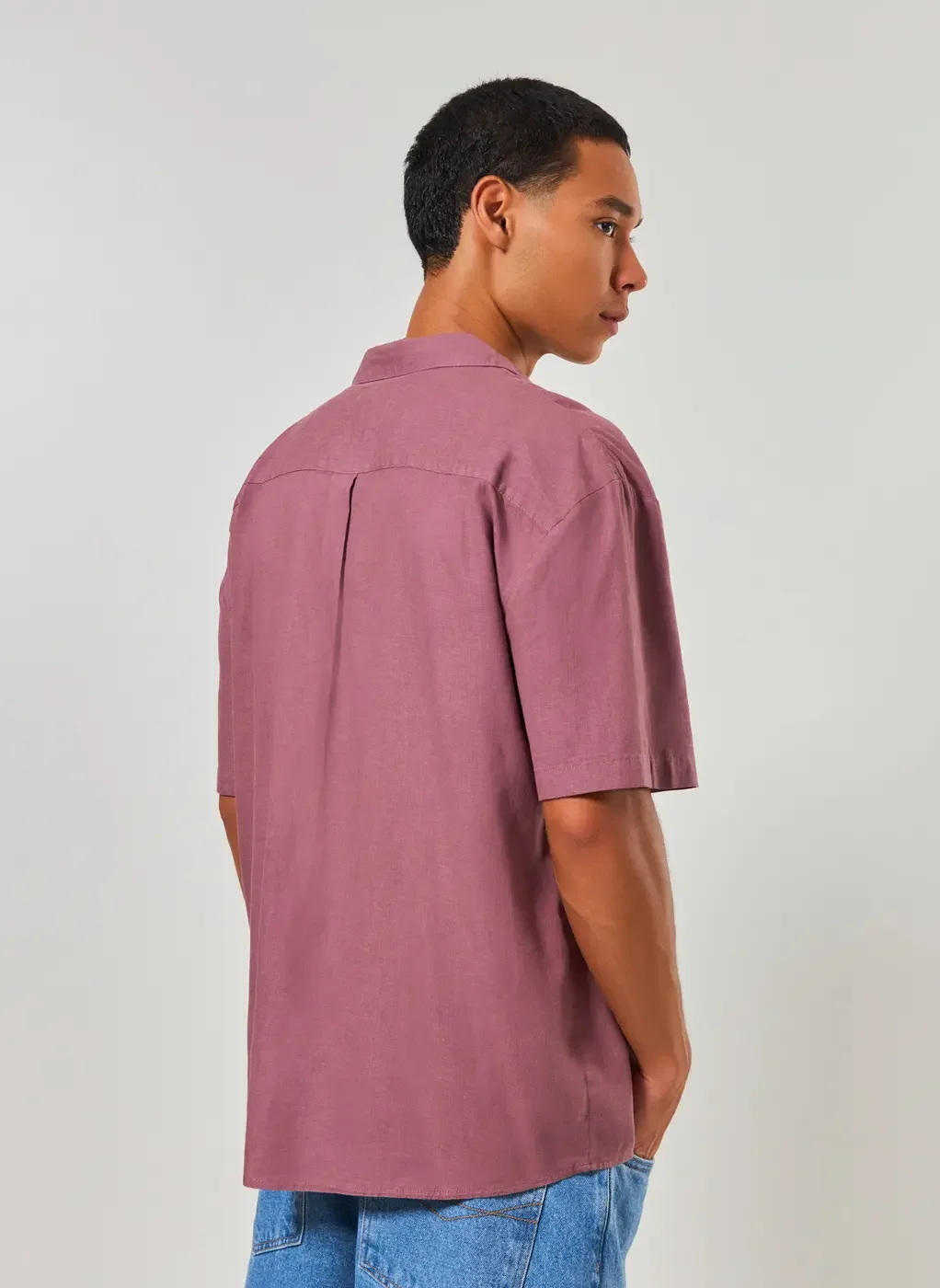 Camisa Box Estonada Em Linho