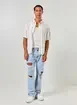 Camisa Linho Off-White Listrada
