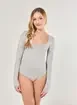Body Manga Longa Em Poliamida