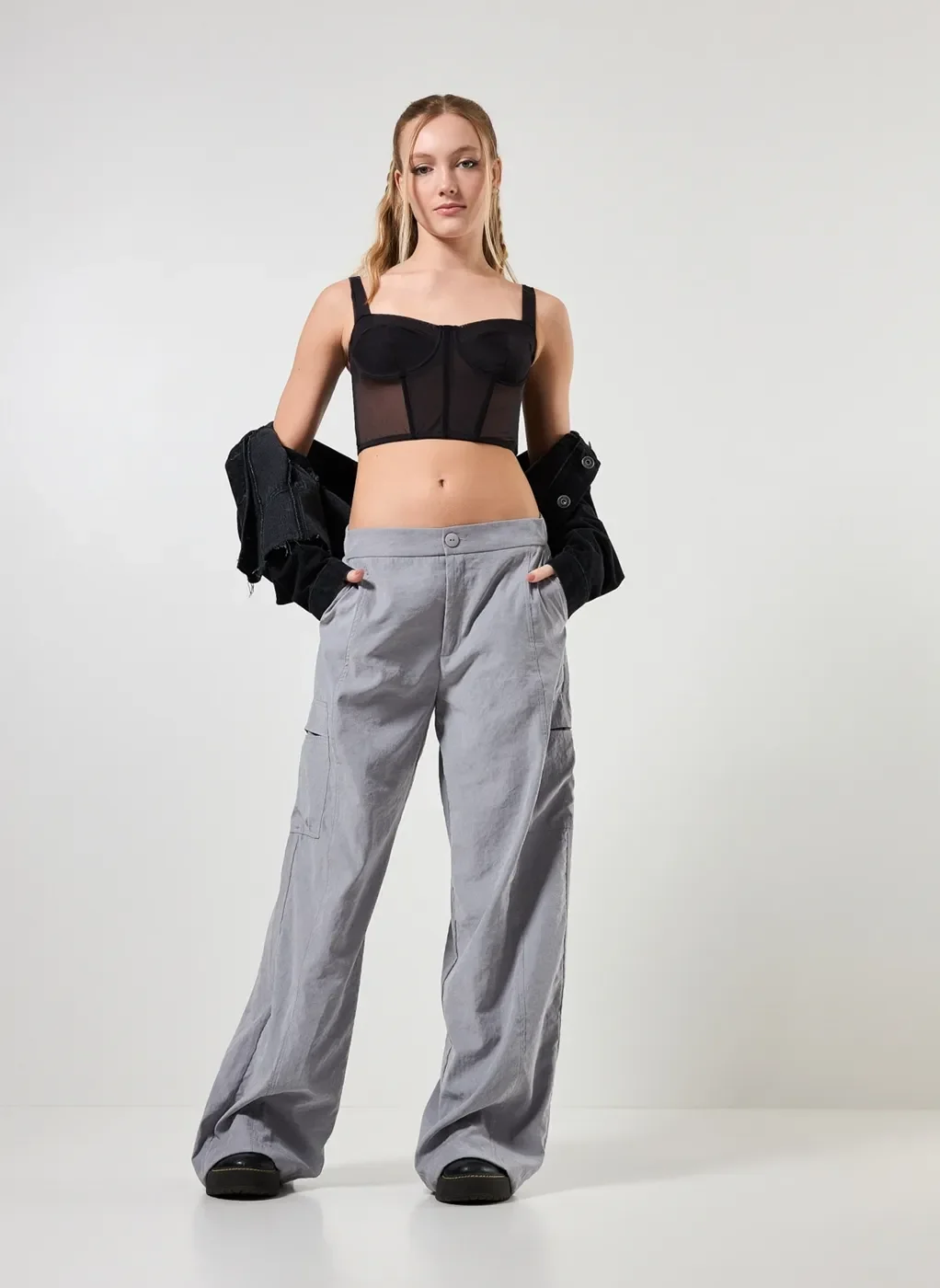 Cropped Corselet Em Tule