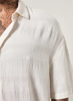 Camisa Box Off-White Texturizada