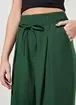 Calça Verde Com Pregas E Amarração