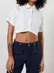 Camisa Cropped Assimétrica Texturizada
