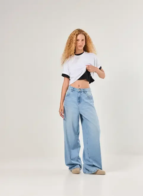 Blusa Cropped Amplinha Básica