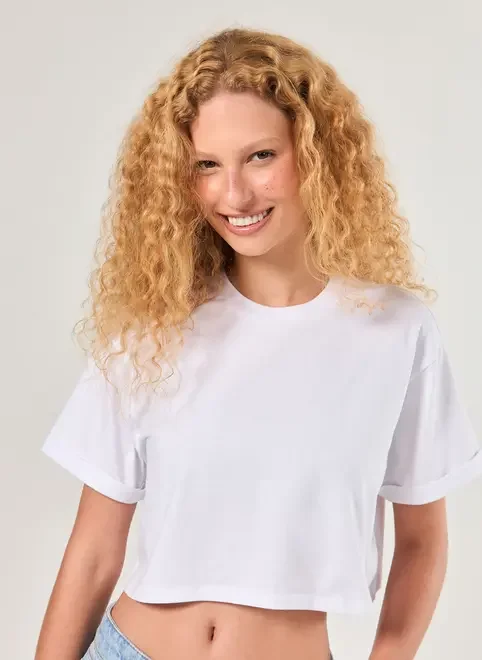 Blusa Cropped Amplinha Básica