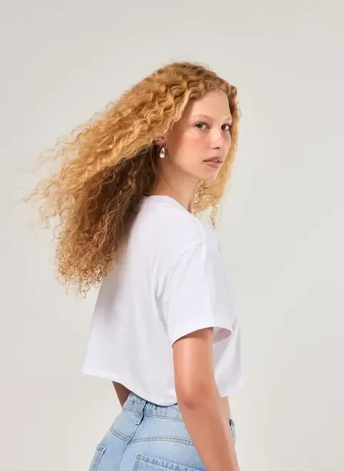 Blusa Cropped Amplinha Básica