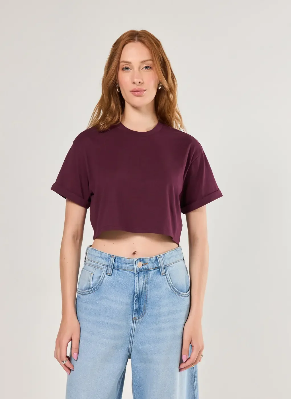 Blusa Cropped Amplinha Básica