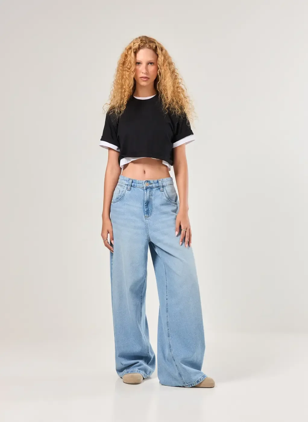 Blusa Cropped Amplinha Básica