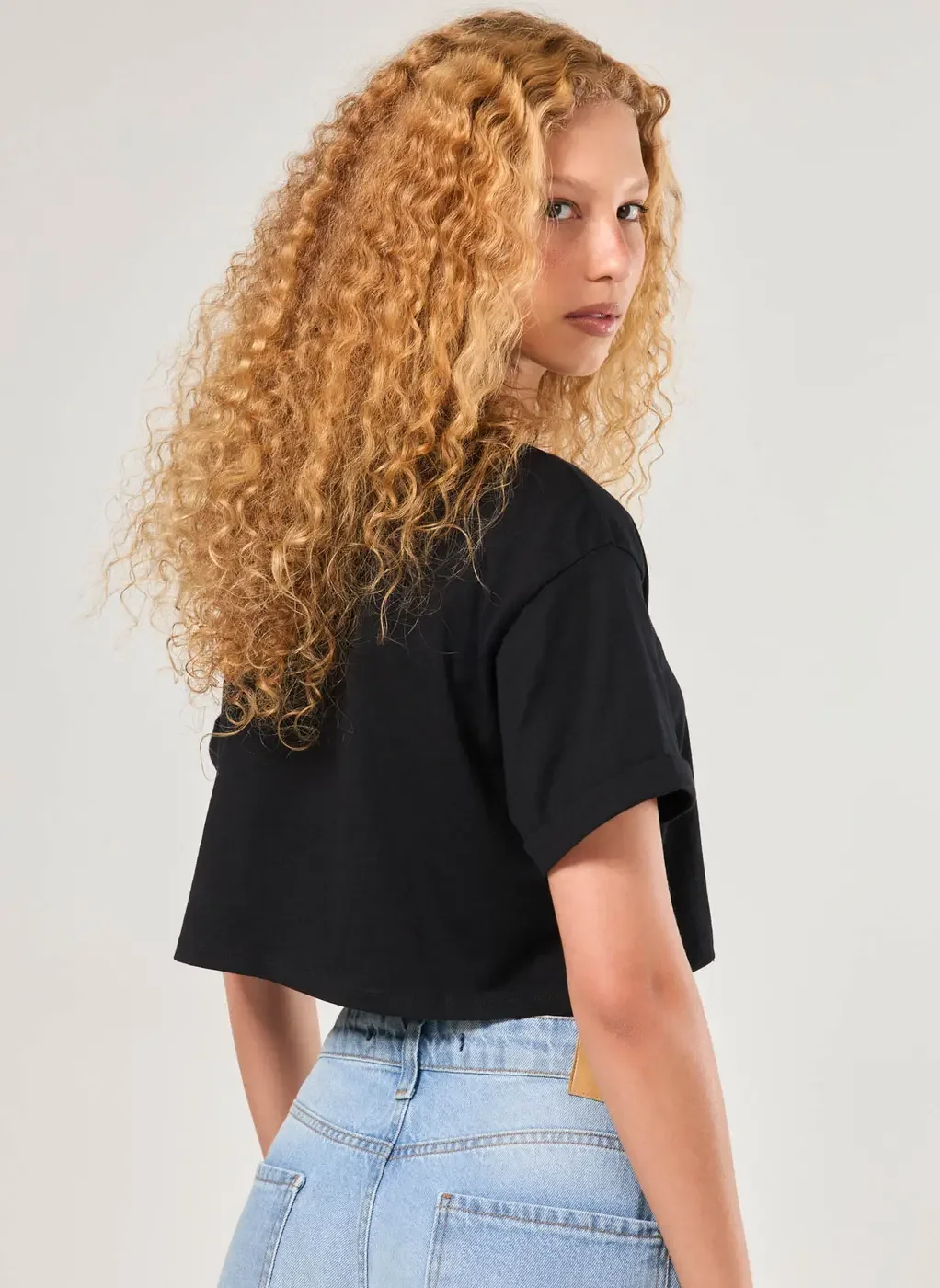 Blusa Cropped Amplinha Básica