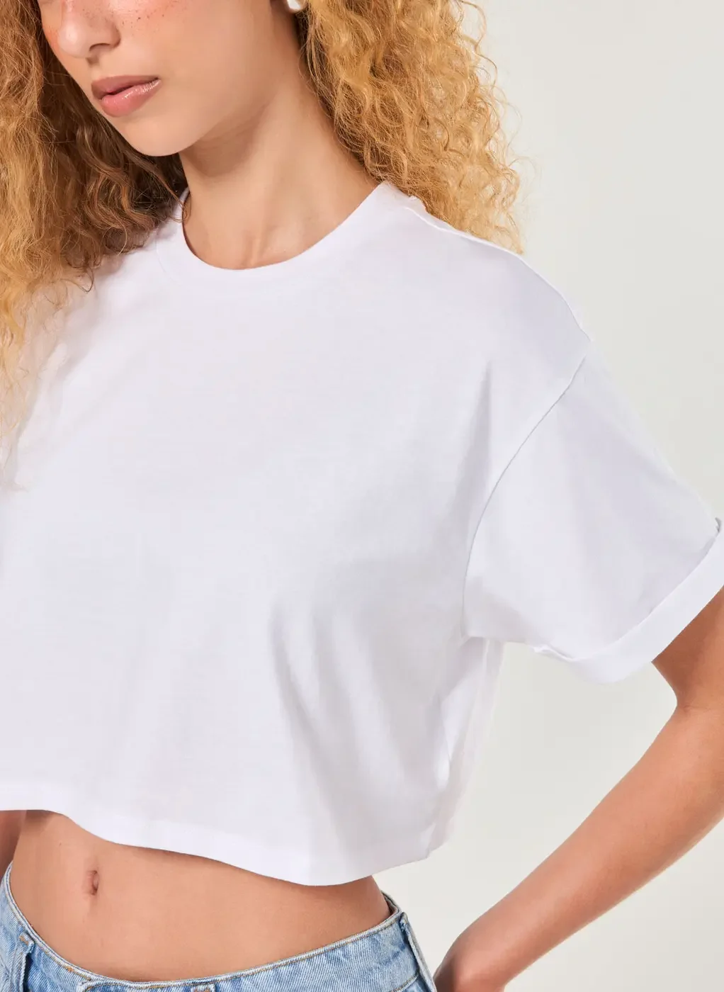 Blusa Cropped Amplinha Básica