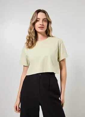 Blusa Cropped Amplinha Básica