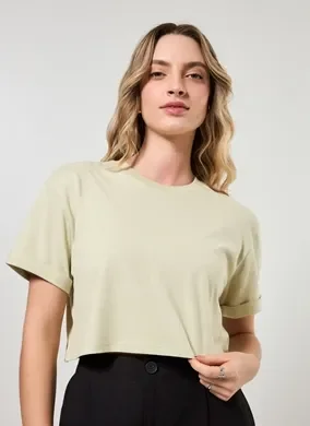 Blusa Cropped Amplinha Básica