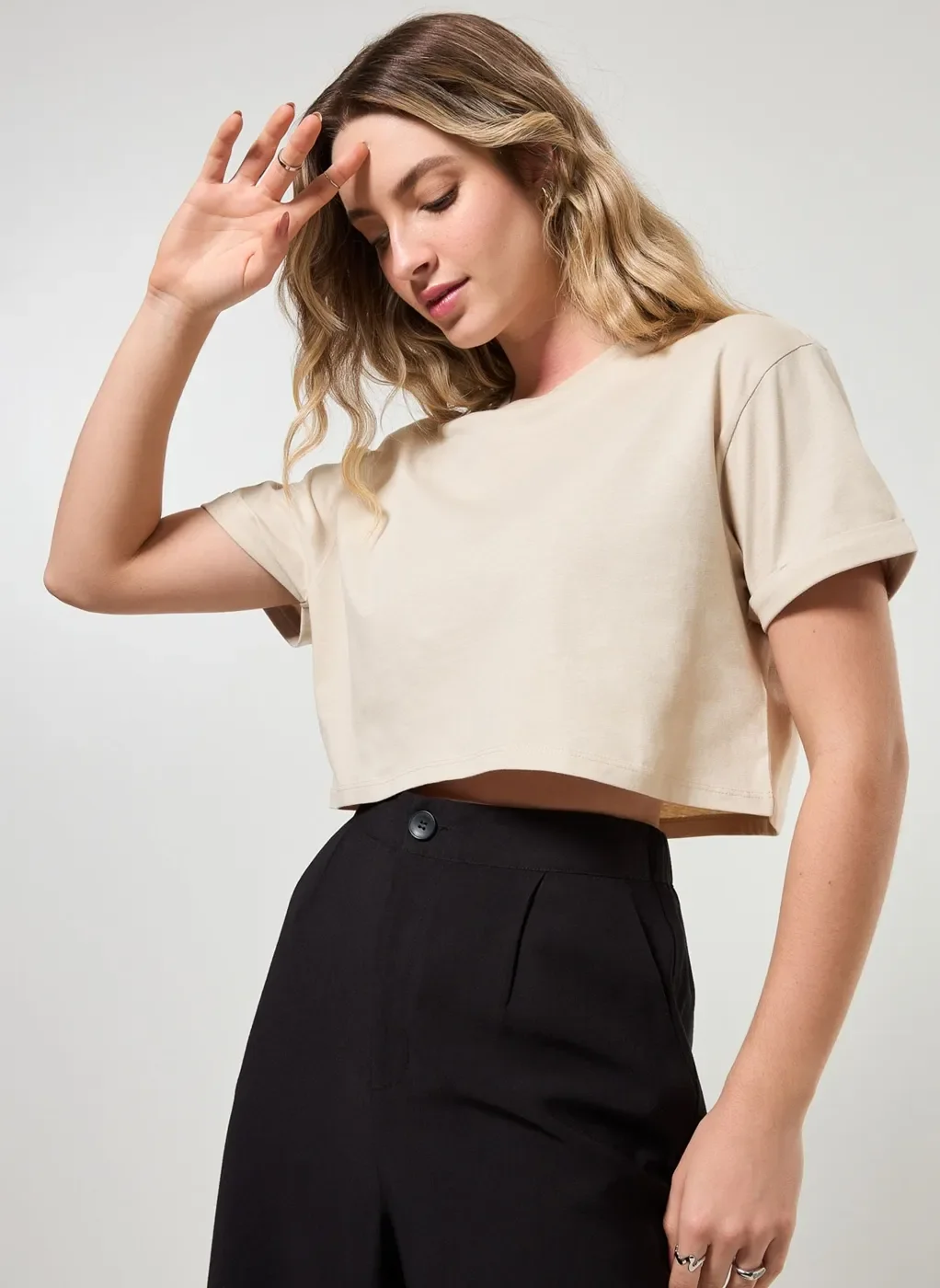 Blusa Cropped Amplinha Básica