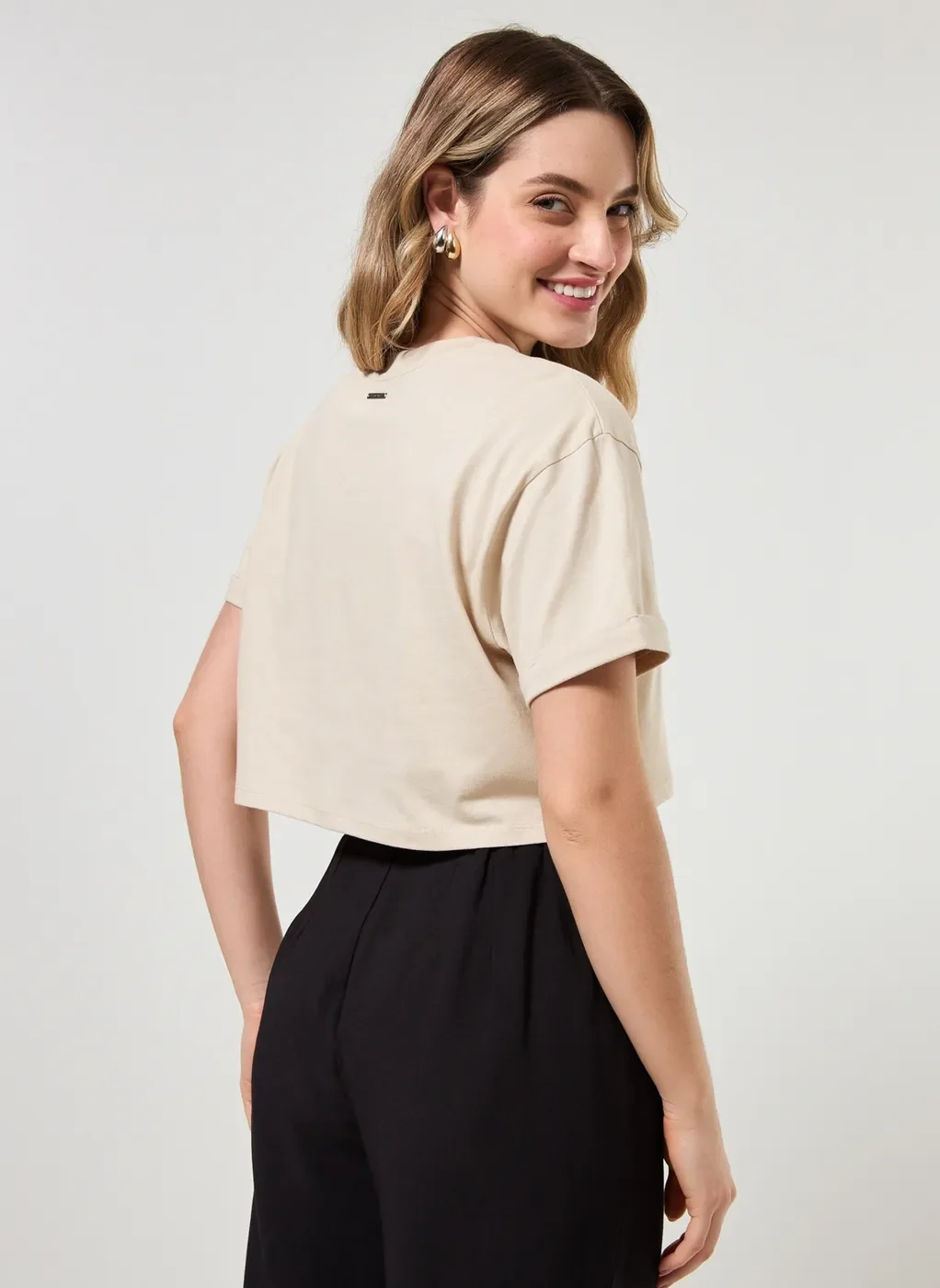 Blusa Cropped Amplinha Básica