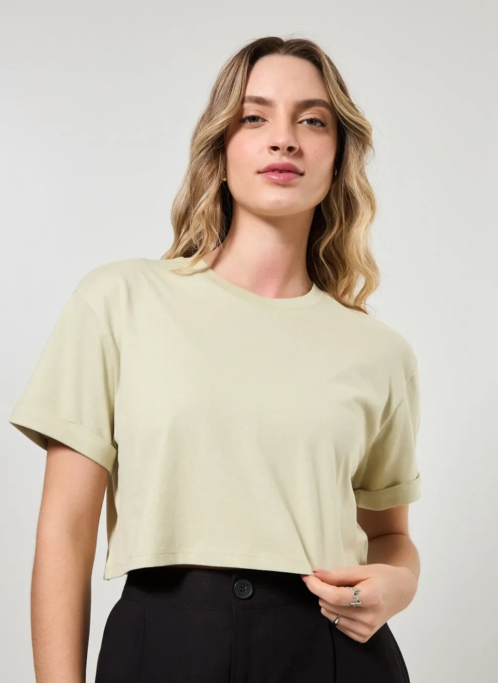 Blusa Cropped Amplinha Básica