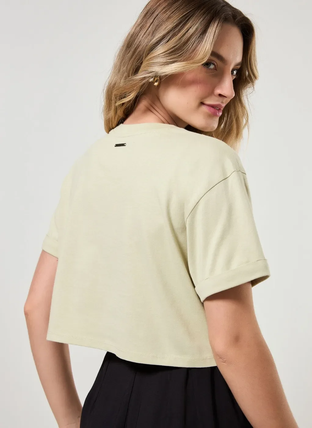 Blusa Cropped Amplinha Básica