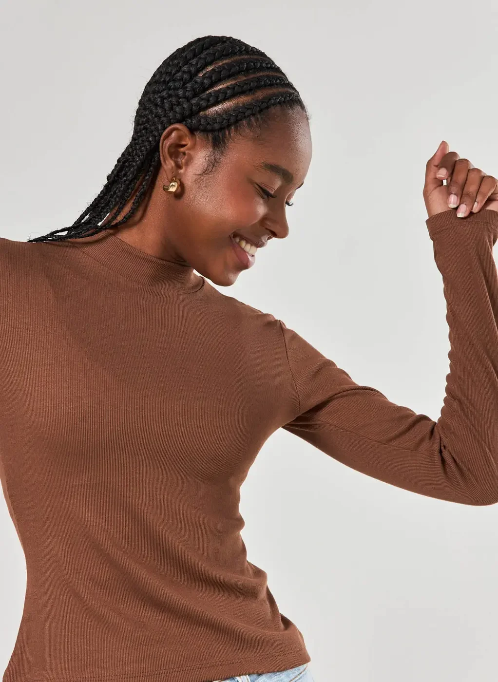 Blusa Manga Longa Com Golinha