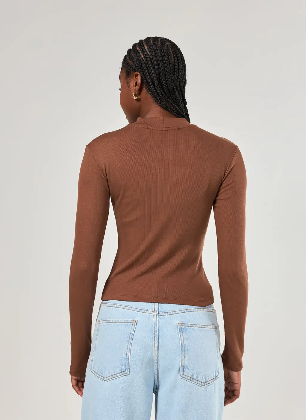 Blusa Manga Longa Com Golinha