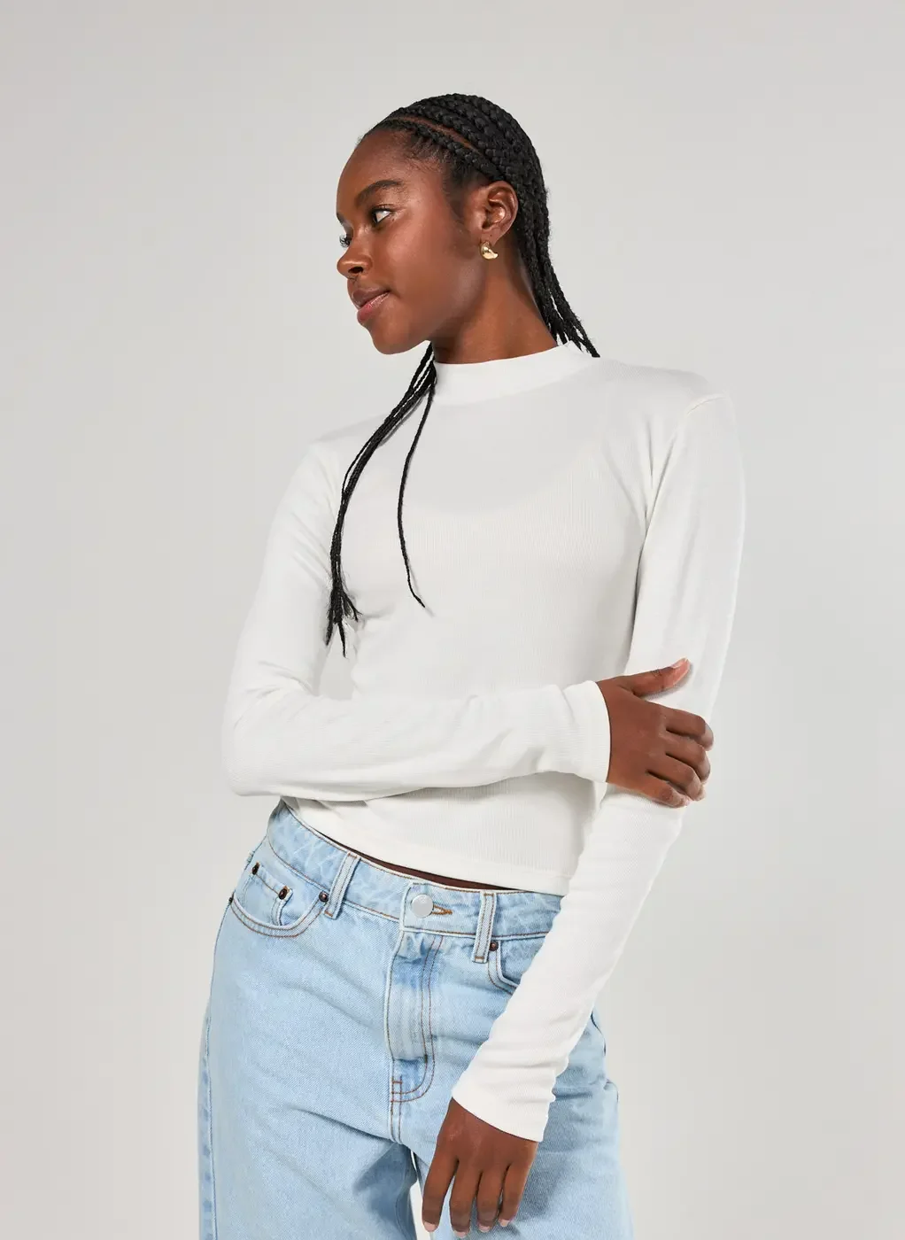 Blusa Manga Longa Com Golinha