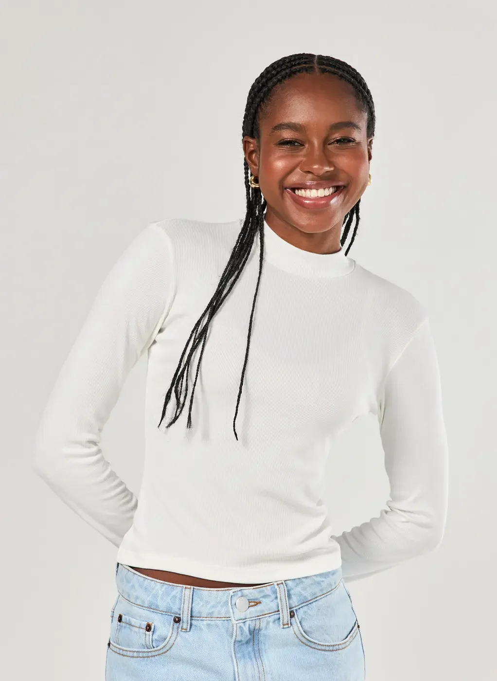 Blusa Manga Longa Com Golinha