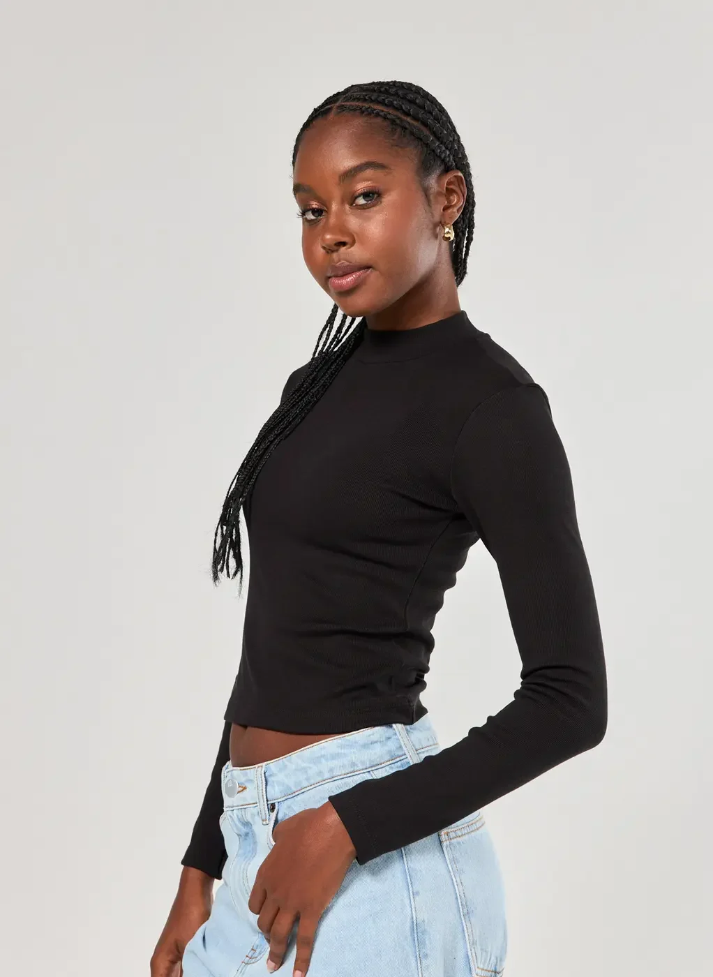 Blusa Manga Longa Com Golinha