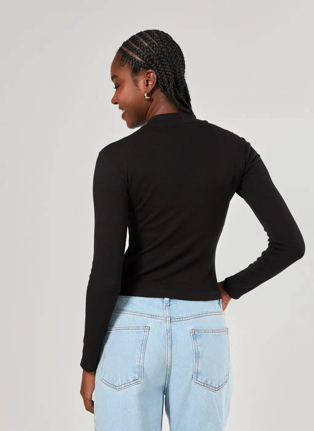 Blusa Manga Longa Com Golinha