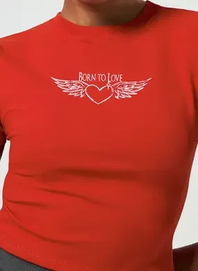 Blusa Mini Tee Vermelha Coração