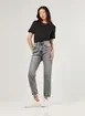 Calça Mom Em Jeans Cinza